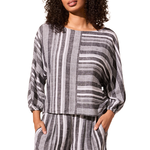 Tribal Boat Neck Blouse w/ Dolman Sleeves