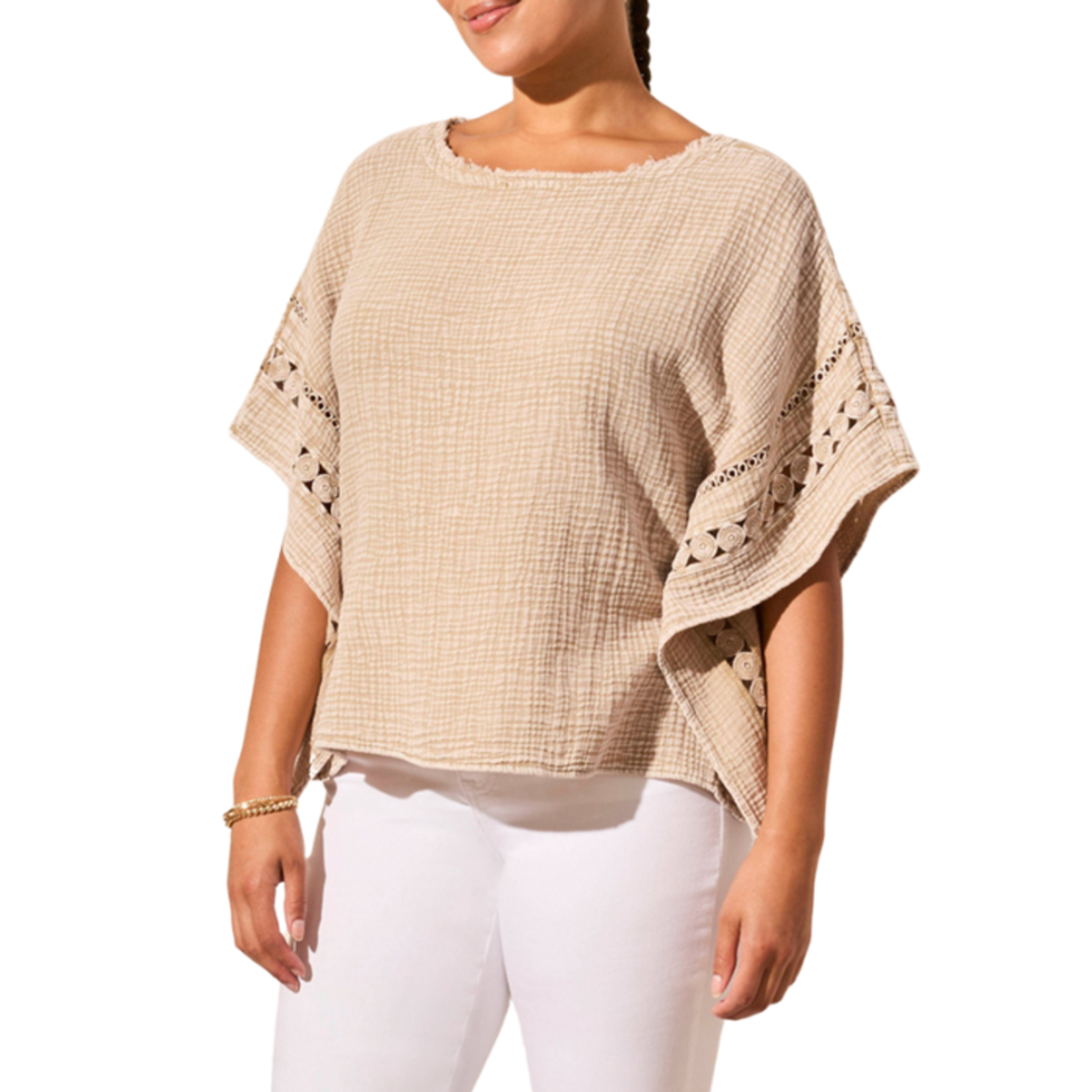 Tribal Tribal - Kaftan Blouse w/ Fancy Trims