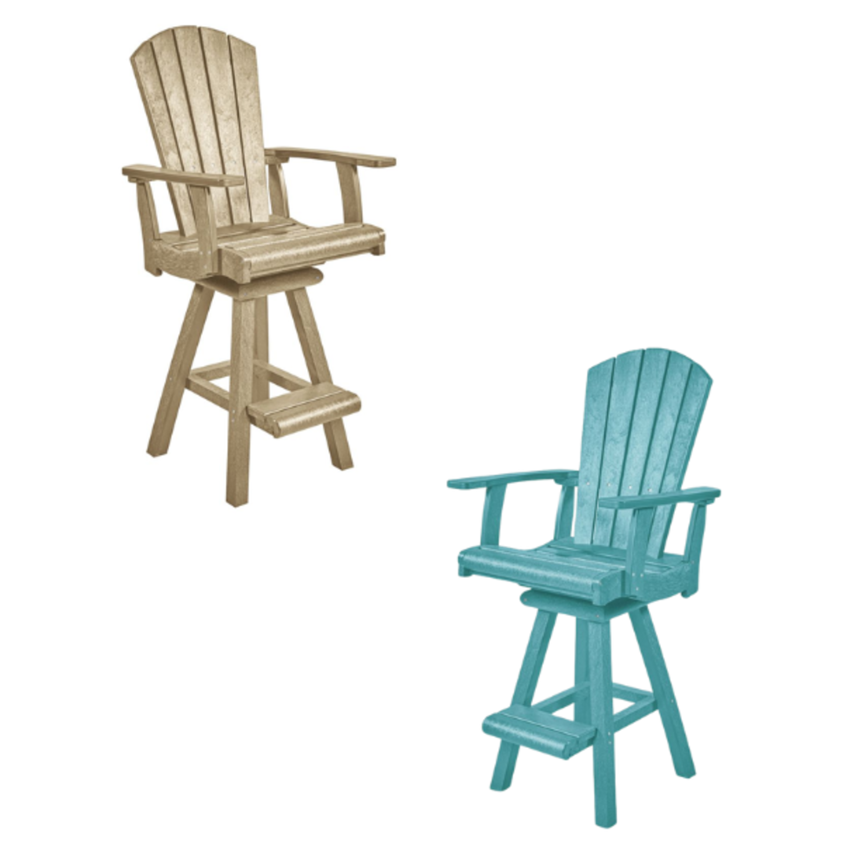 C.R. Plastics C.R. Plastics - Swivel Pub Arm Chair -