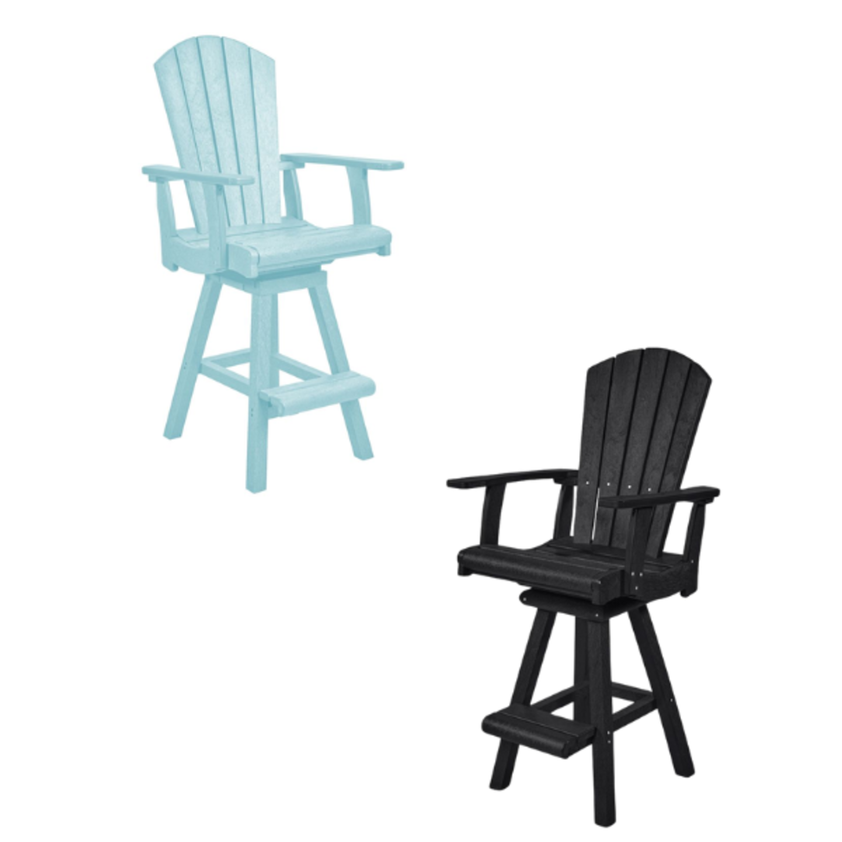 C.R. Plastics C.R. Plastics - Swivel Pub Arm Chair -