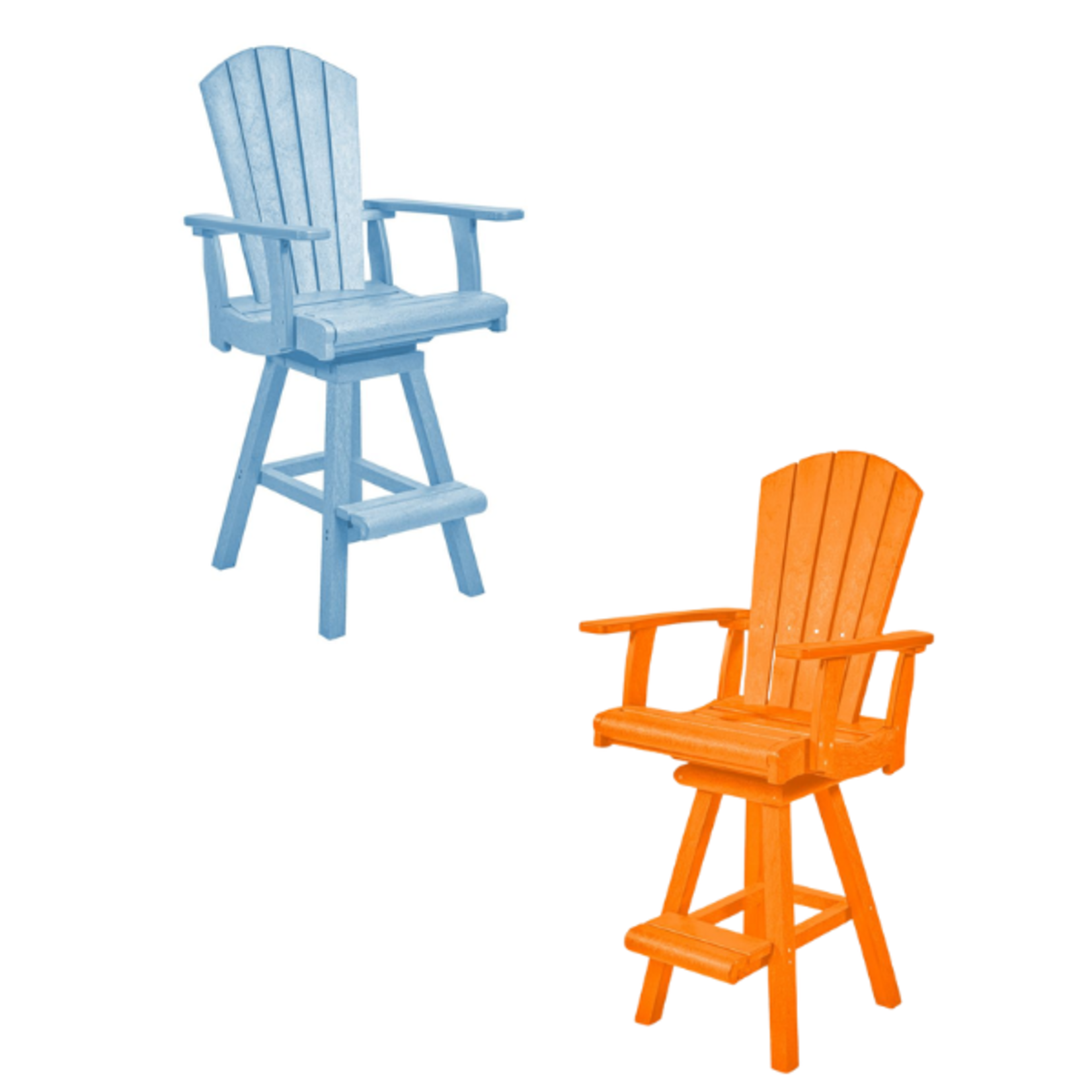 C.R. Plastics C.R. Plastics - Swivel Pub Arm Chair -