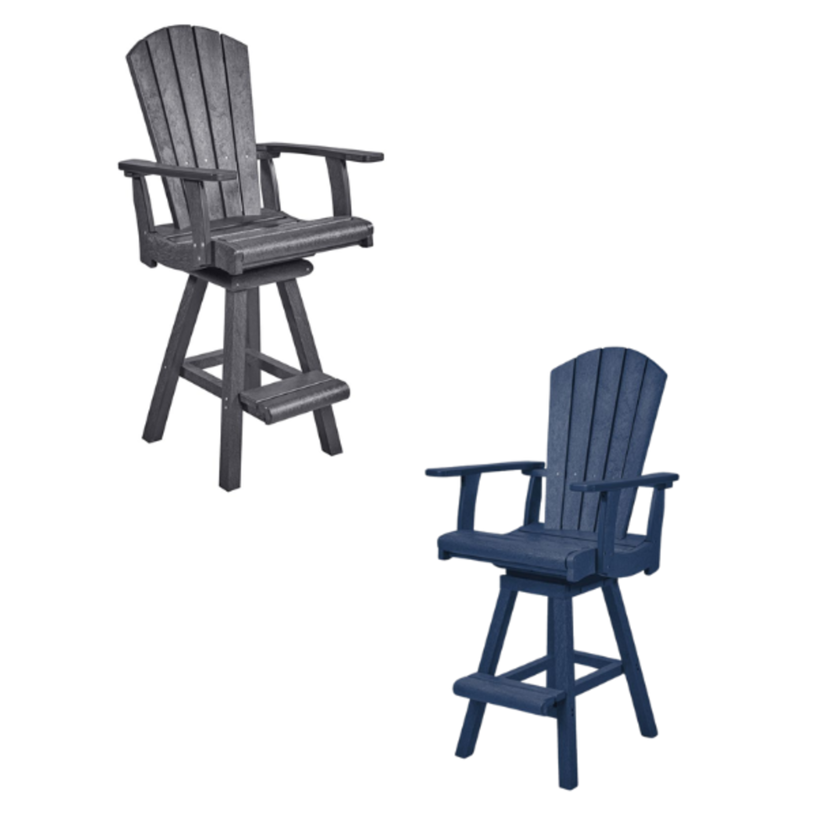 C.R. Plastics C.R. Plastics - Swivel Pub Arm Chair -