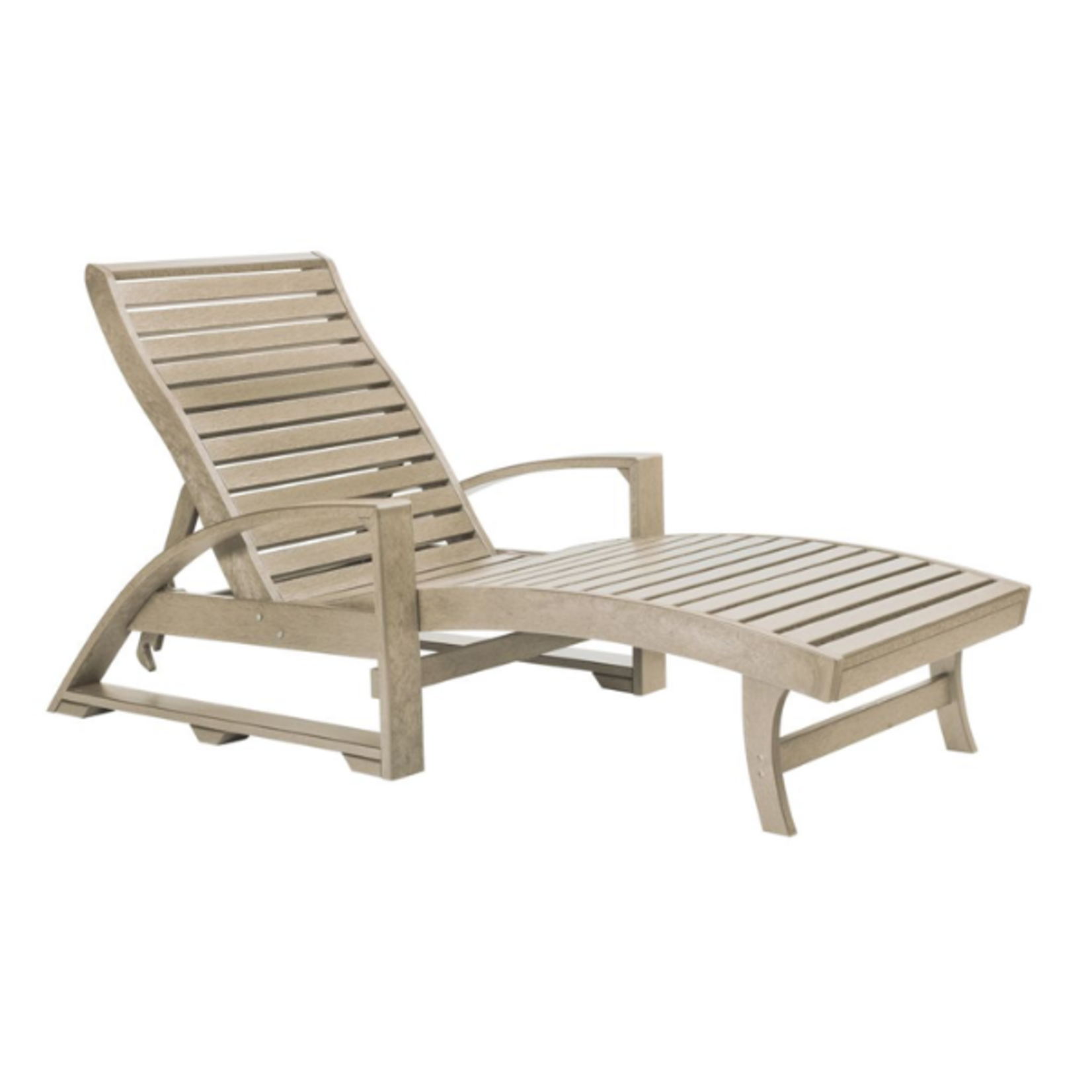 C.R. Plastics C.R. Plastic - St. Tropez Chaise Lounger w/ Hidden Wheels