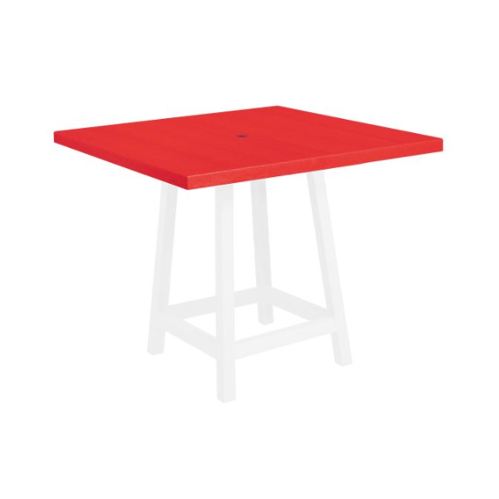 C.R. Plastics C.R. Plastic - 40" Square Pub Table Top w/ Hole (Table Legs Not Included)