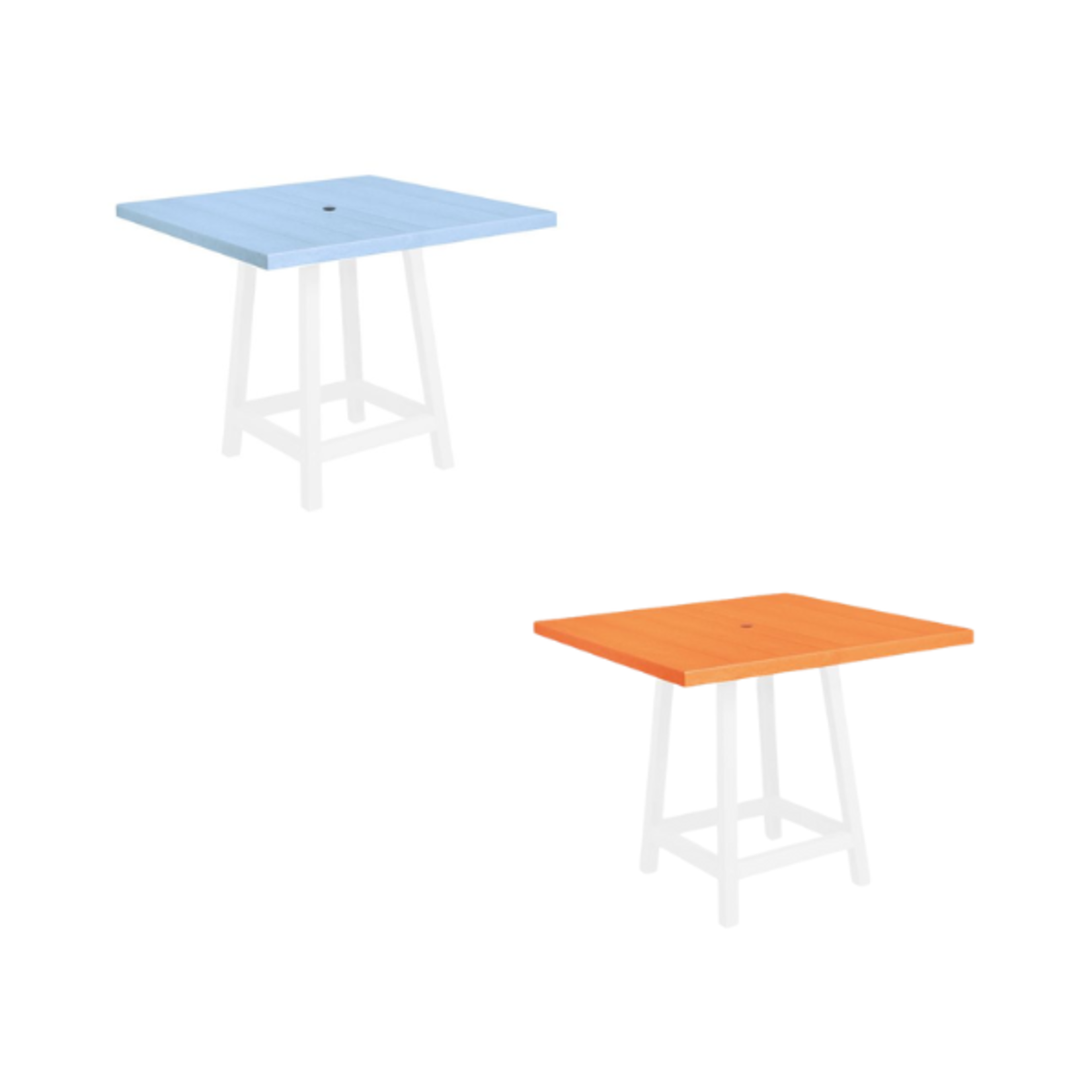 C.R. Plastics C.R. Plastic - 40" Square Pub Table Top w/ Hole (Table Legs Not Included)