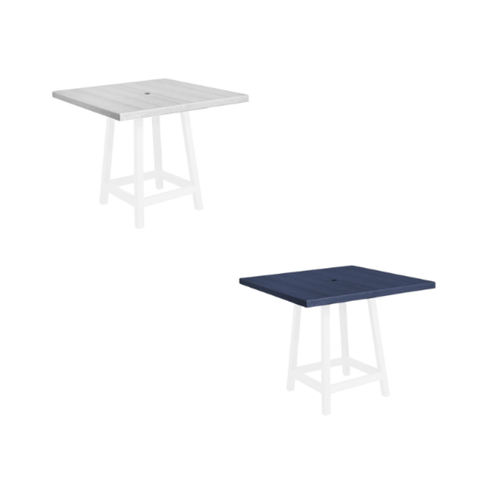 C.R. Plastics C.R. Plastic - 40" Square Pub Table Top w/ Hole (Table Legs Not Included)