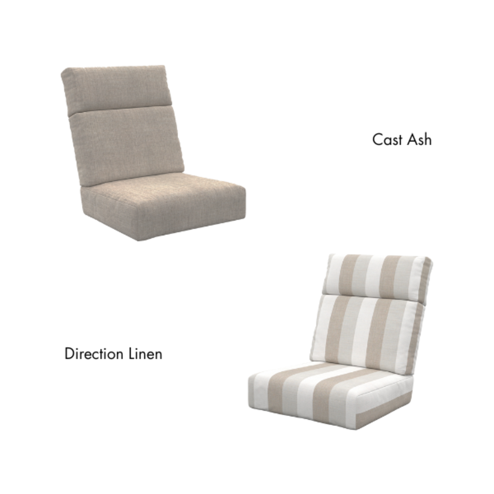 C.R. Plastics C.R. Plastics -High Back Deep Seating Cushion Set