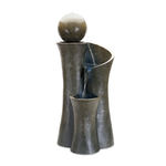 Modern Sphere Curve Cascading 39 1/2" High LED Fountain