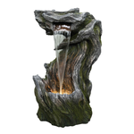Decorative Resin Fountain - Tree Stump w/ LED