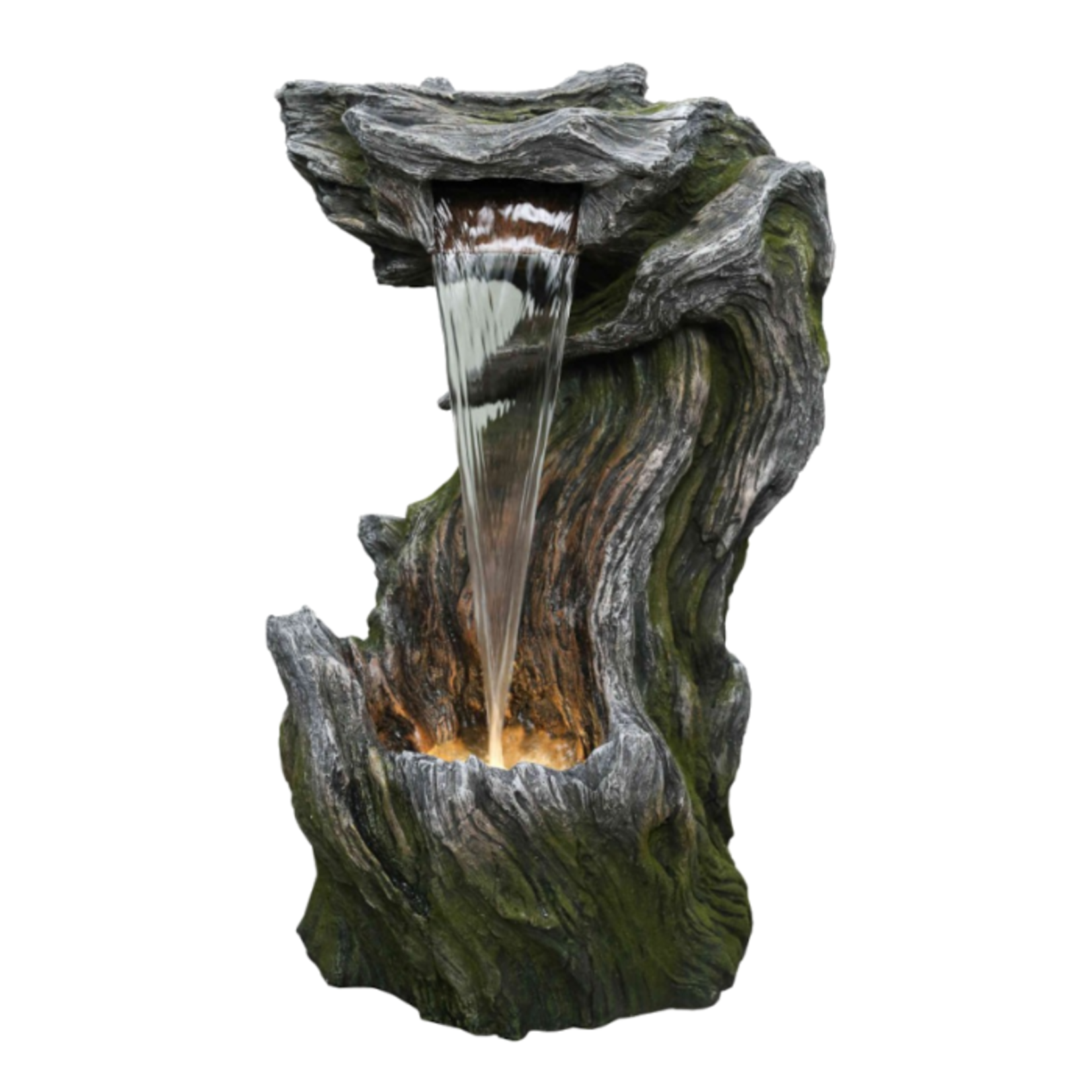 Decorative Resin Fountain - Tree Stump w/ LED