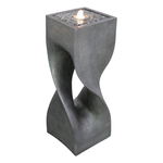 Decorative Resin Fountain - Twisted Pillar Fountain - Stone Finish