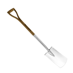 Berry & Bird 43 inch Stainless Steel Garden Border Spade with D-Grip Handle