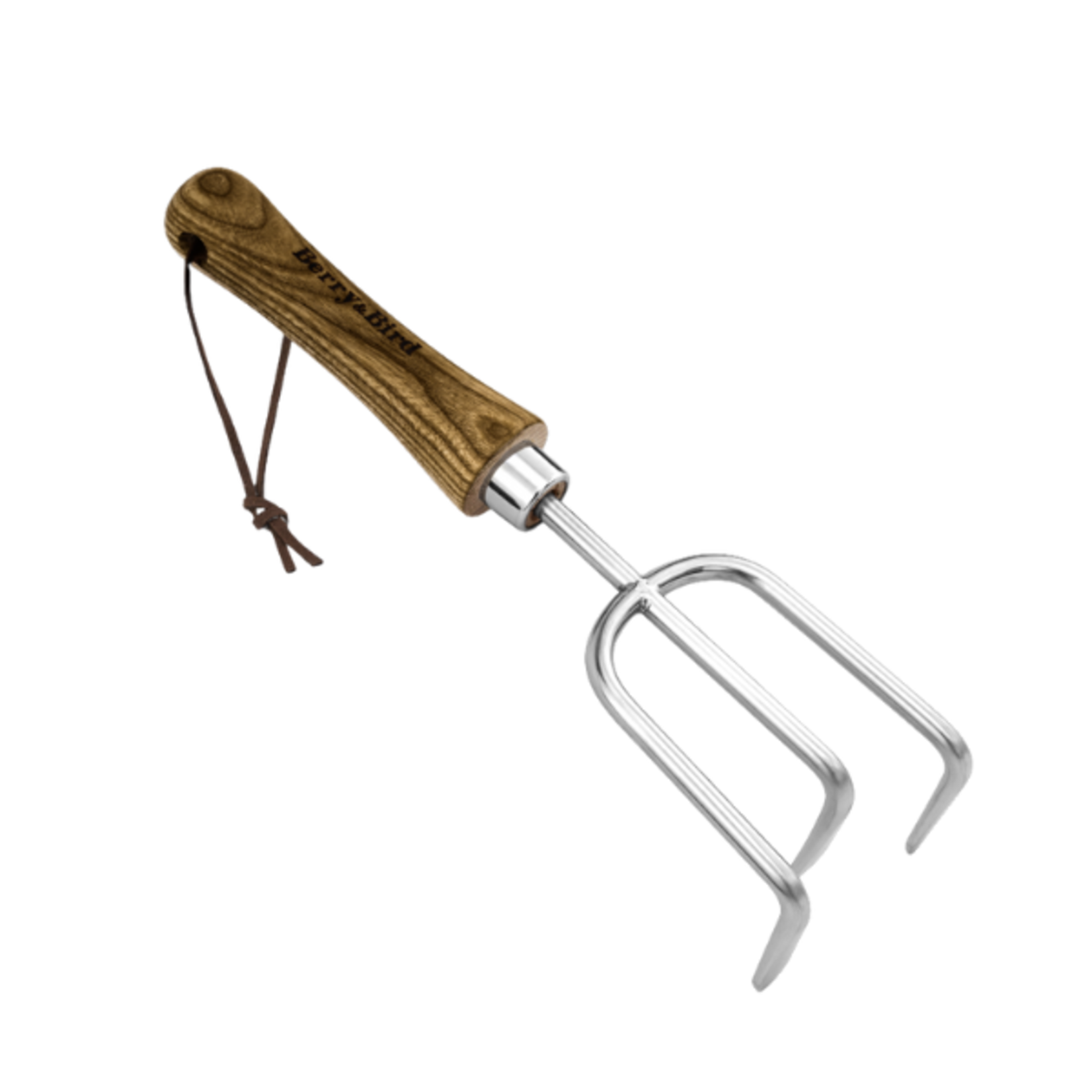 Berry & Bird 11.18 inch Handheld Triple Claw Hand Rake with Wooden Handle