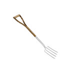 Berry & Bird 4-Tine Kid Digging Fork 29 Inch with D-Handle Stainless Steel Spading Fork