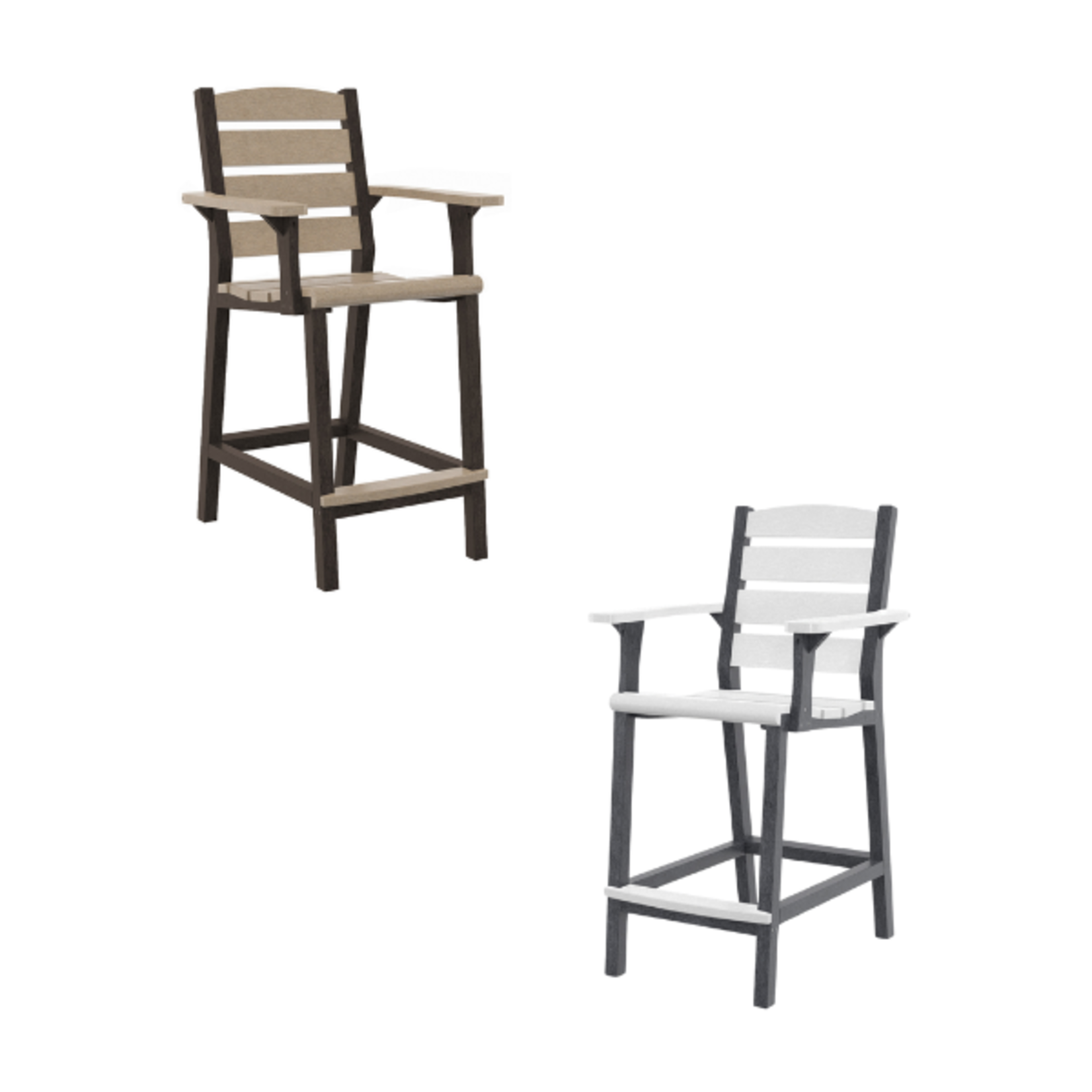 C.R. Plastics C.R. Plastics - Napa Counter Arm Chair