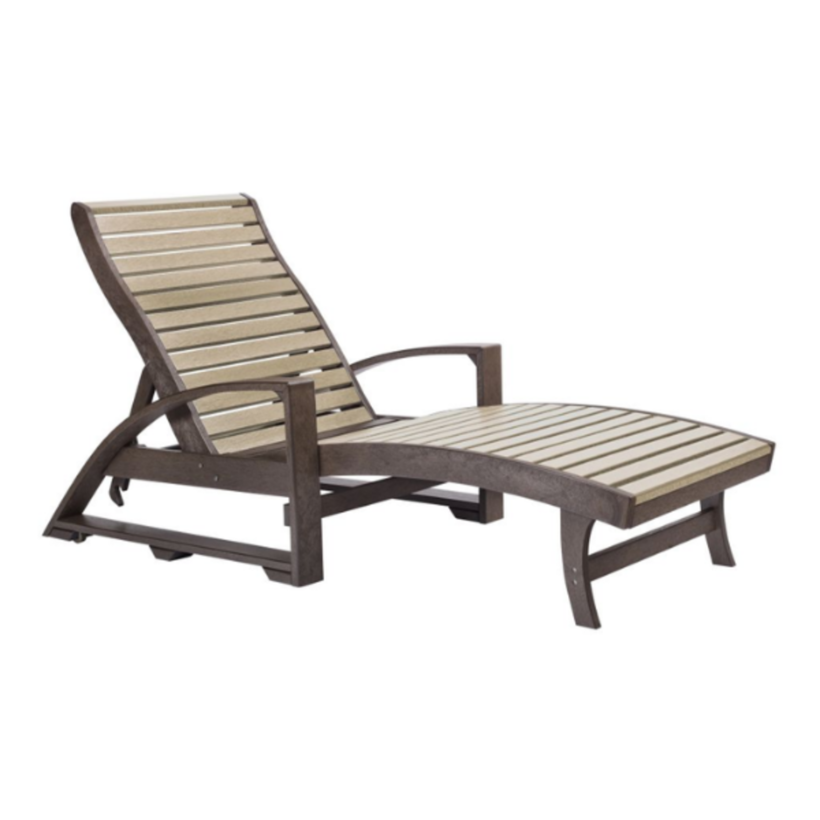 C.R. Plastics C.R. Plastic - St. Tropez Chaise Lounger w/ Hidden Wheels