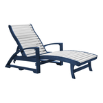 C.R. Plastics St. Tropez Chaise Lounger w/ Hidden Wheels