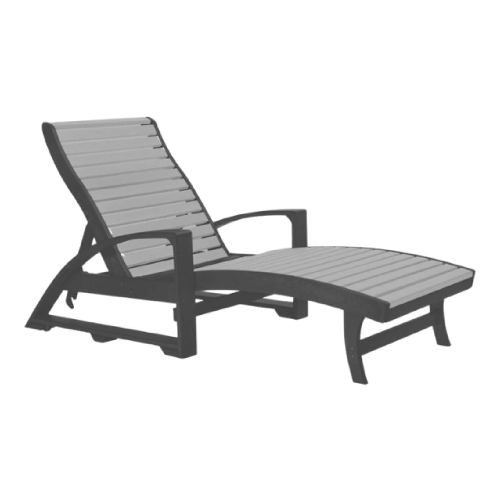 C.R. Plastics C.R. Plastic - St. Tropez Chaise Lounger w/ Hidden Wheels