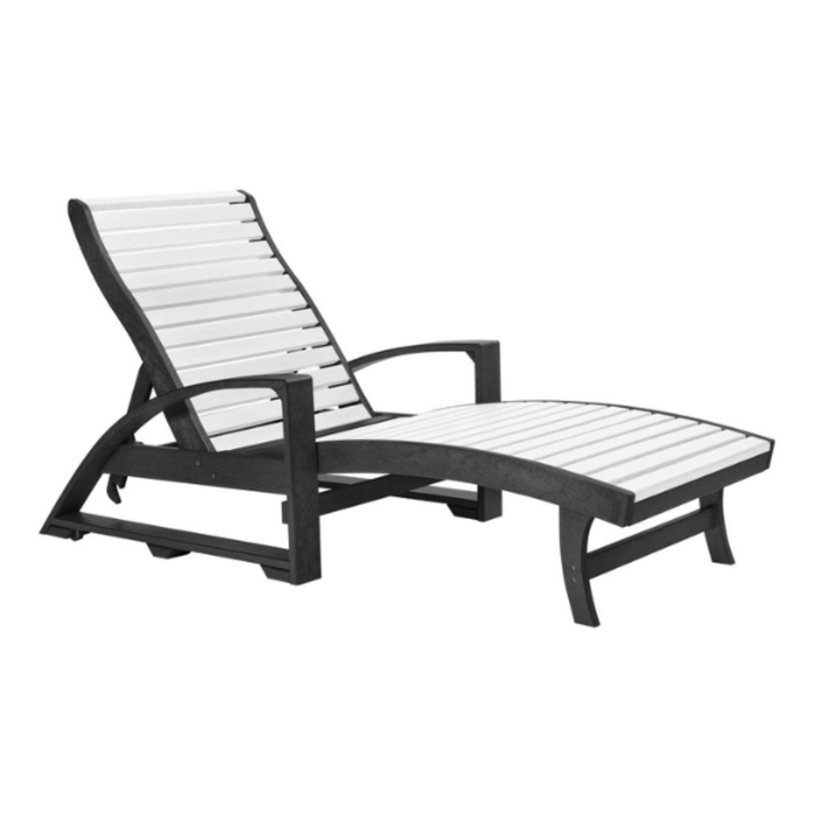 C.R. Plastics C.R. Plastic - St. Tropez Chaise Lounger w/ Hidden Wheels