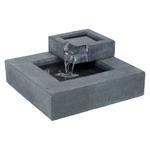 Lumineo Lightweight Low Square Tiered Spill Fountain