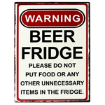 Embossed Iron Plaque - Beer Fridge