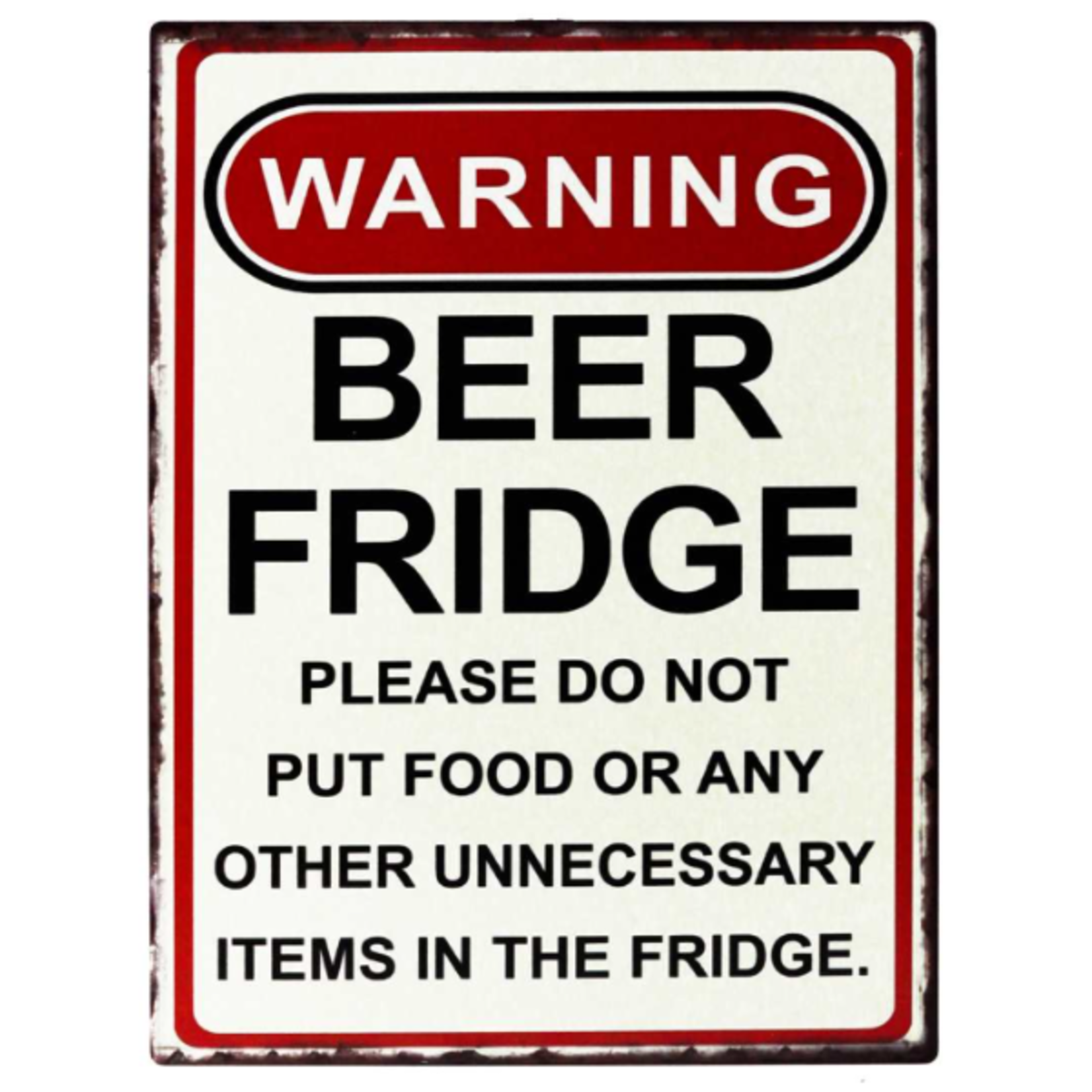 Splash Embossed Iron Plaque - Beer Fridge