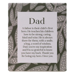 Amber Verse Plaque w/ Hanger - Dad