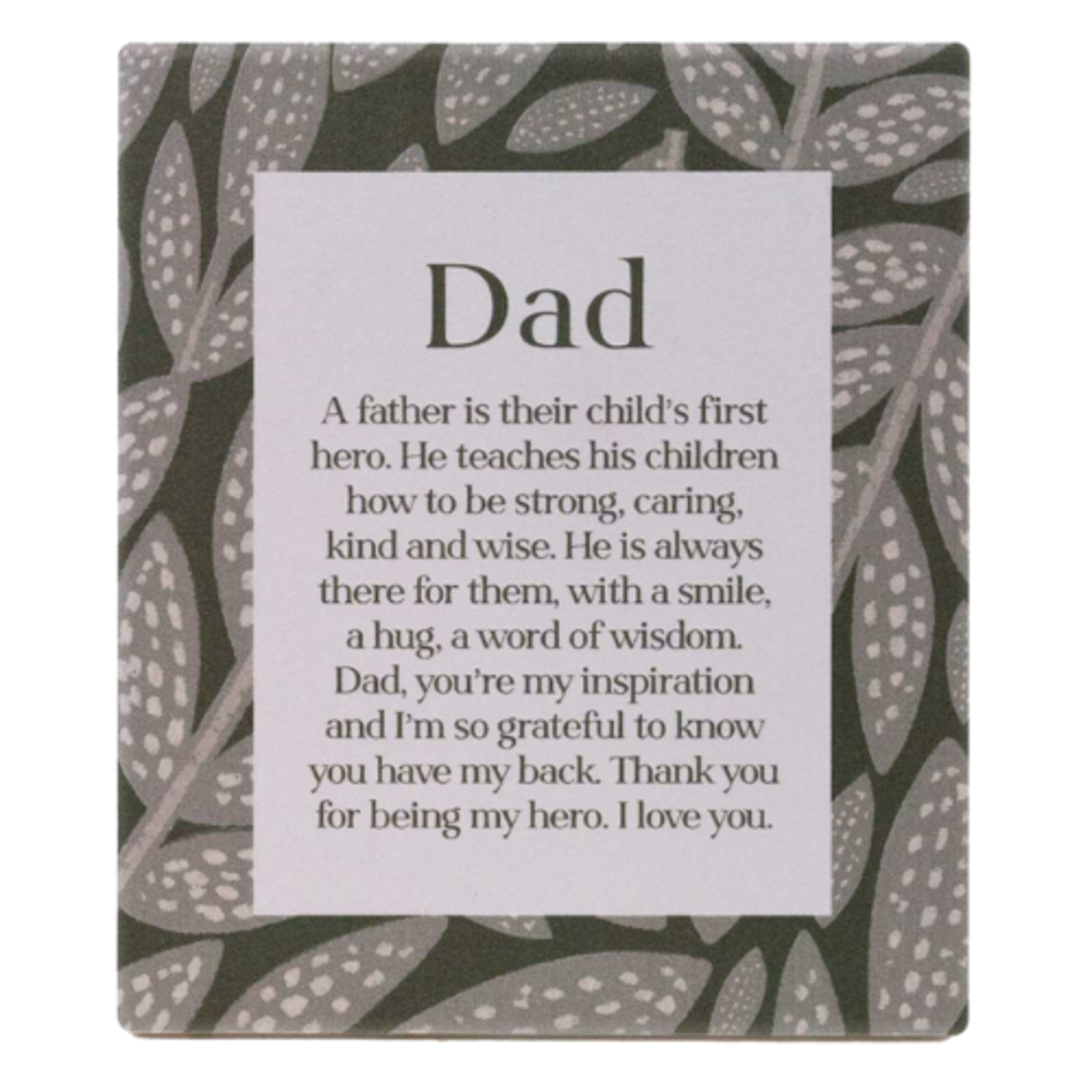 Splash Amber Verse Plaque w/ Hanger - Dad