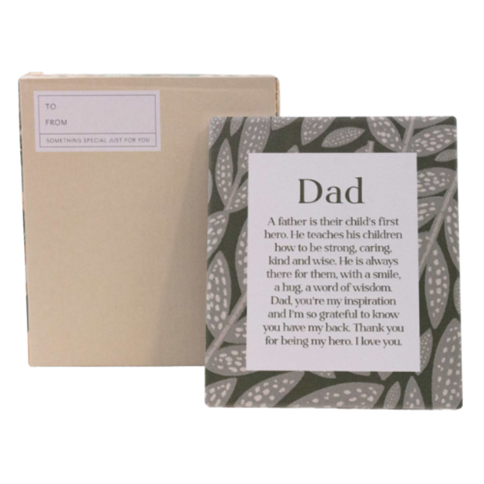 Splash Amber Verse Plaque w/ Hanger - Dad