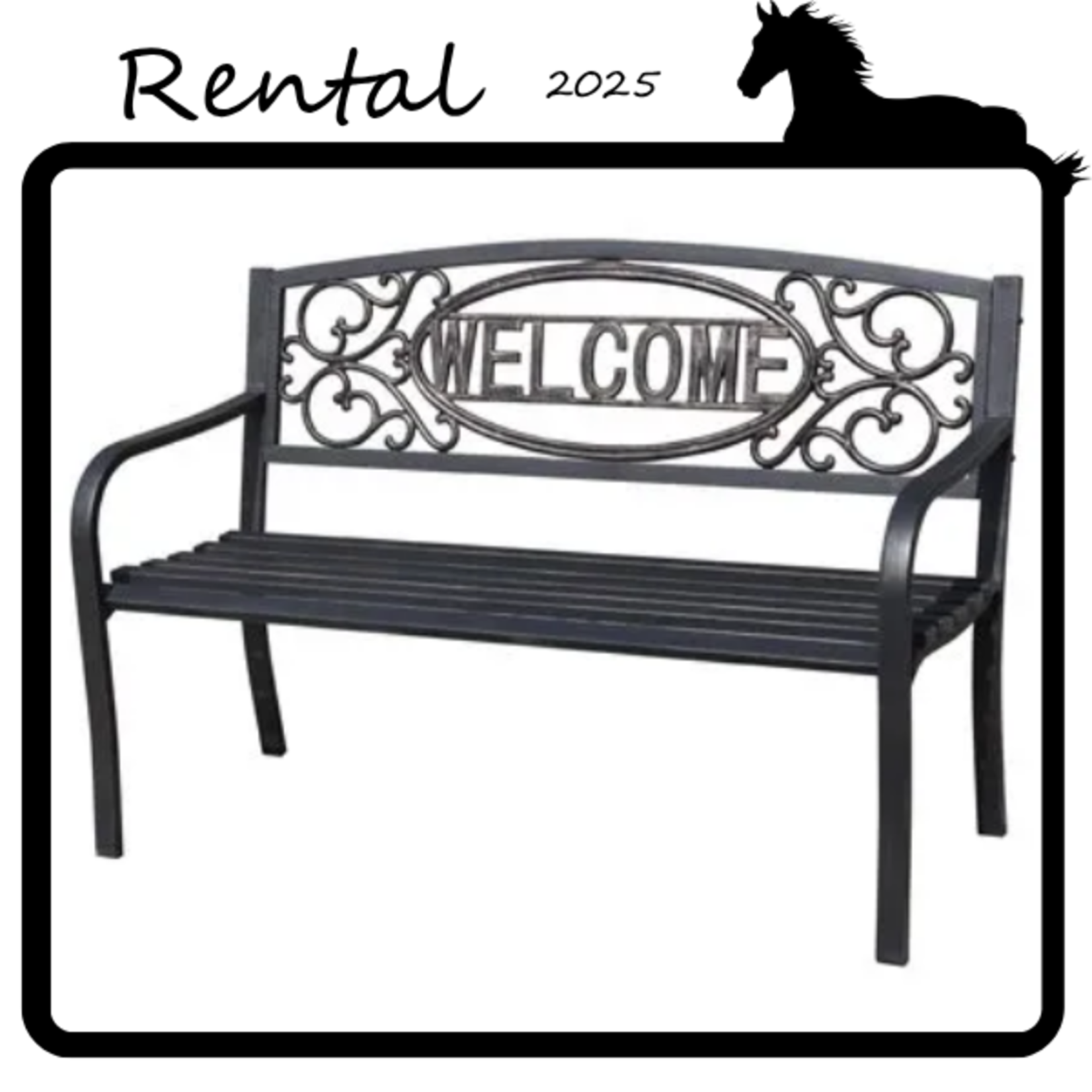 Green Spot Rentals Rental - Metal Park Bench