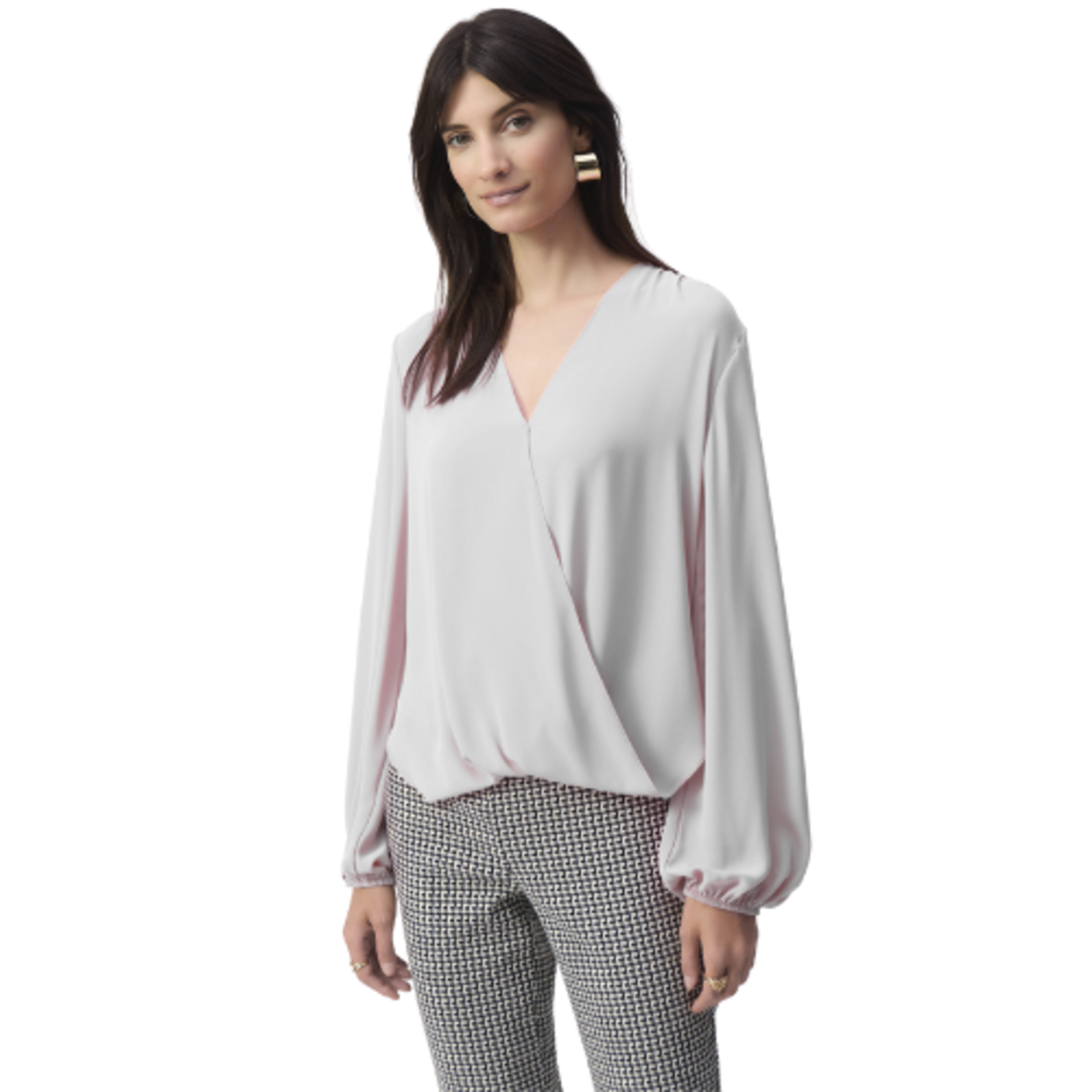 Joseph Ribkoff Joseph Ribkoff - V-Neck Puff Sleeve Pullover