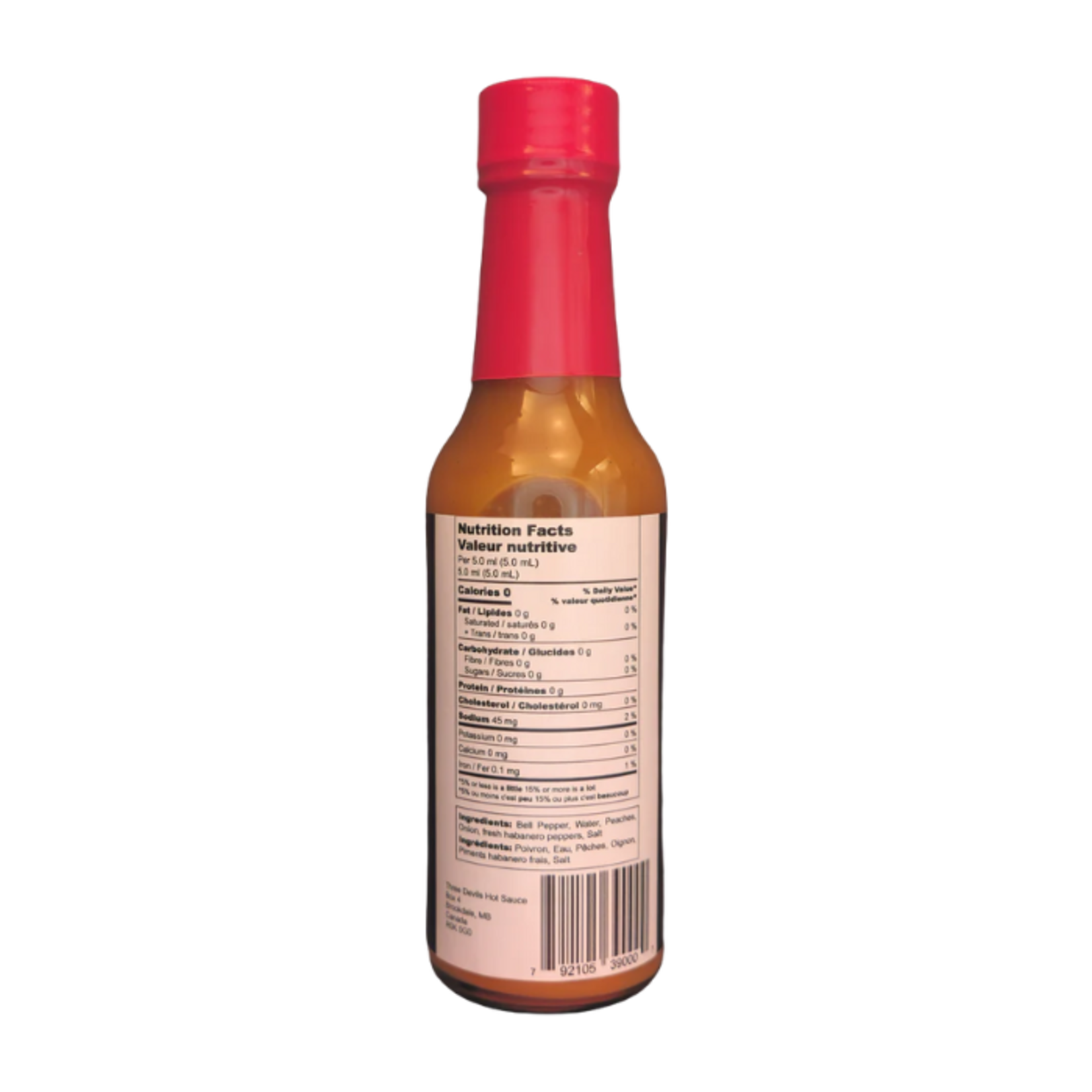 Three Devils - Hot Sauce - Peach Habanero 150ml (5oz)