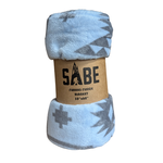 Sabe - Flannel Fleece 50" x 60" Arctic Blue