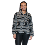 Papa Fashions Aztec Print Jacked w/ Pockets & Hidden Buttons