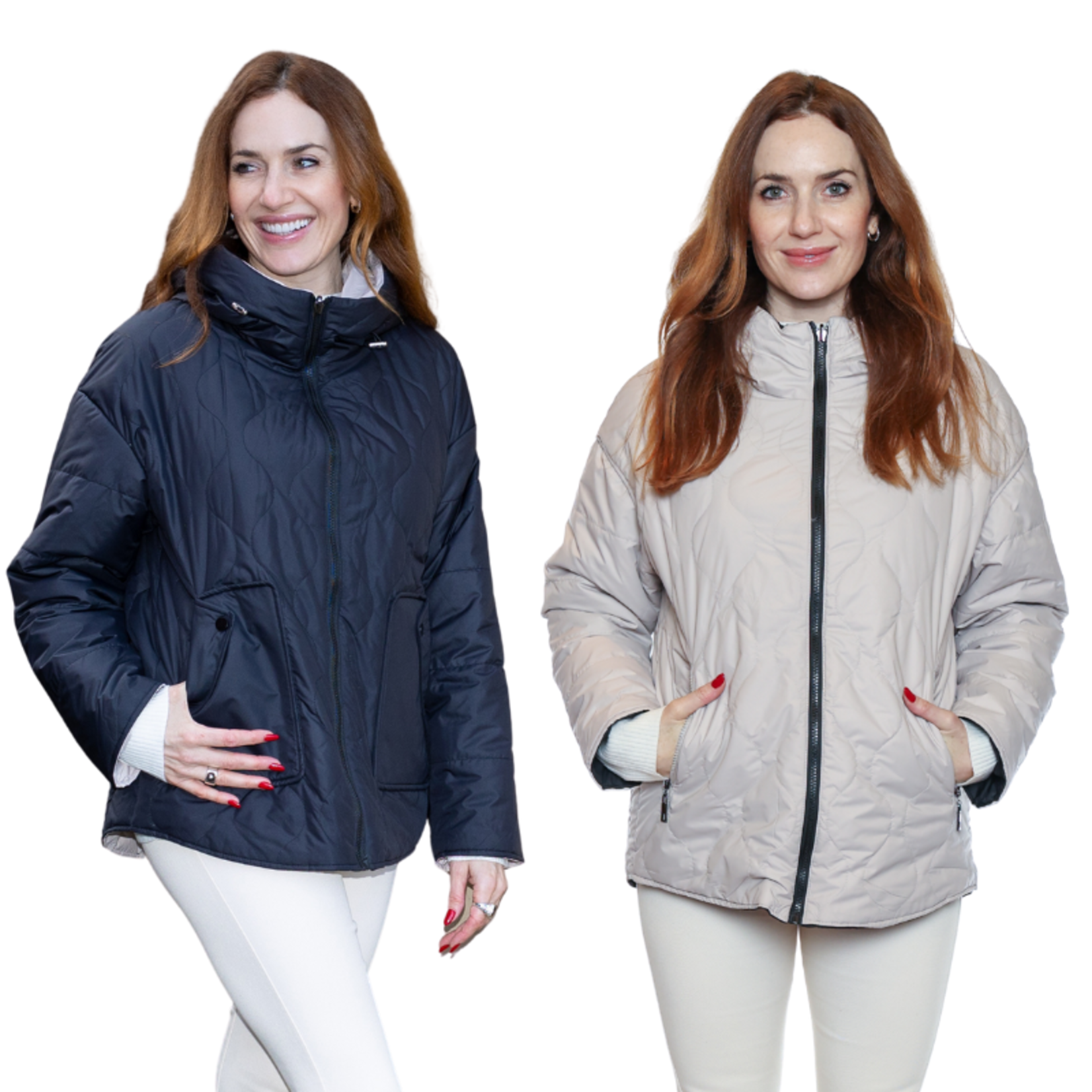 Papa Fashions Papa Fashions - Reversible Puffer Jacket w/ Hood
