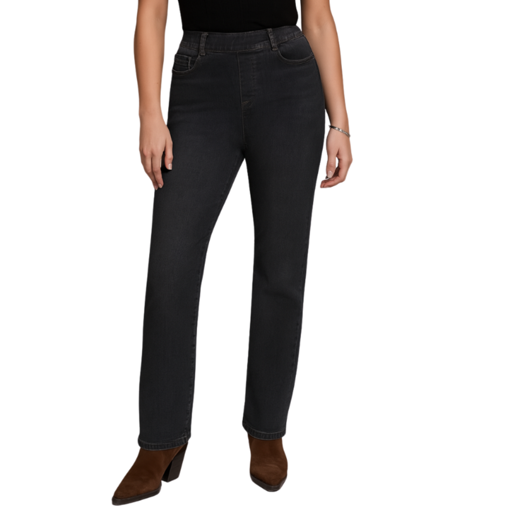Tribal Tribal - Sophia Pull-on Straight Jeans w/ Pockets