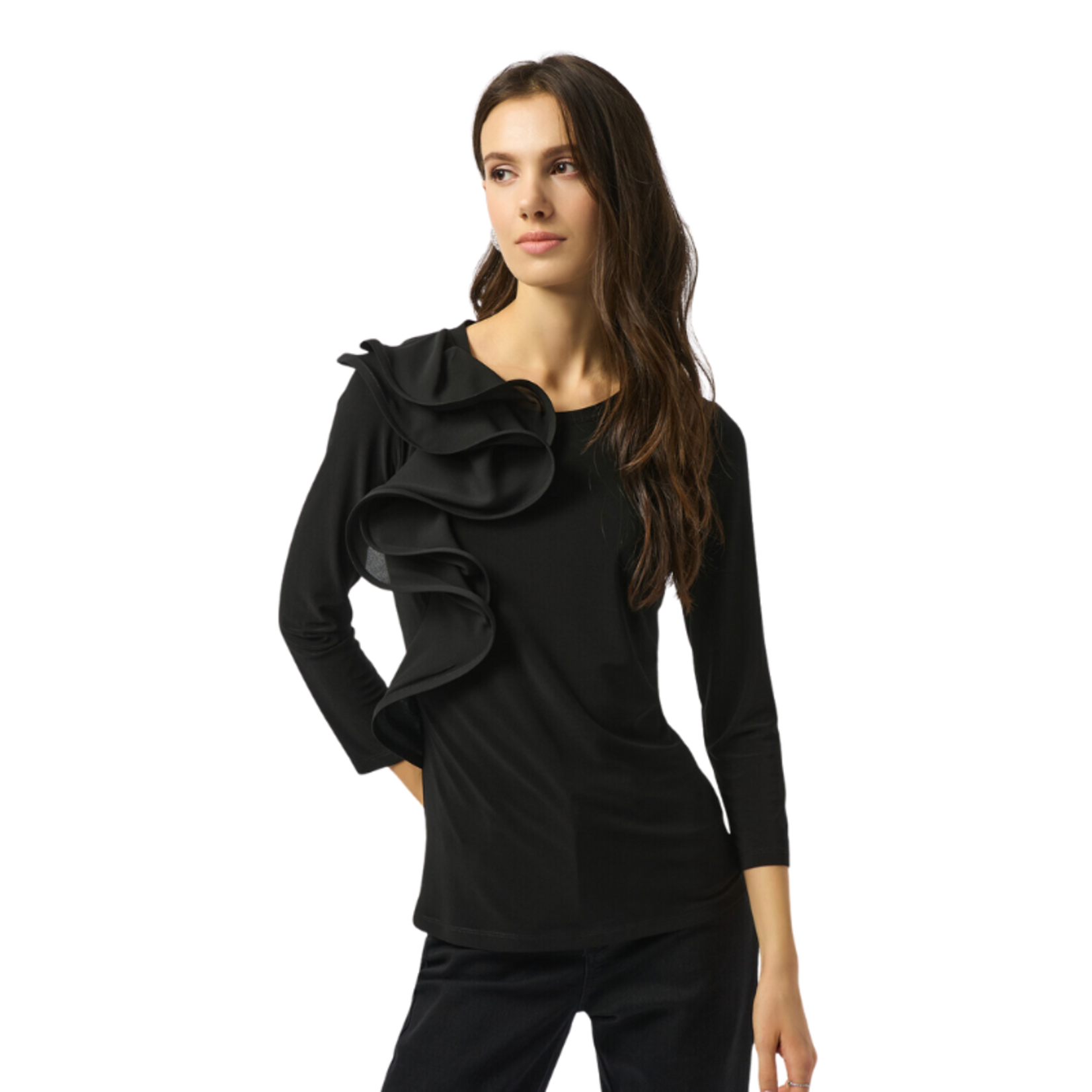 Joseph Ribkoff Joseph Ribkoff - Ruffled Crew Neck Pullover