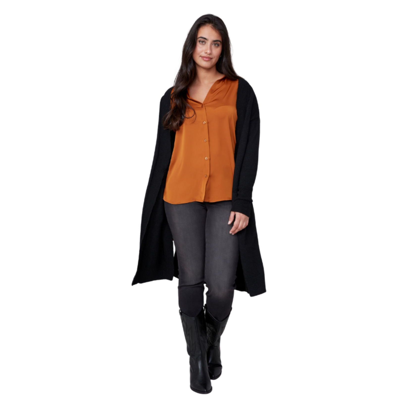Renuar Renuar - Longline Open-Front Cardigan