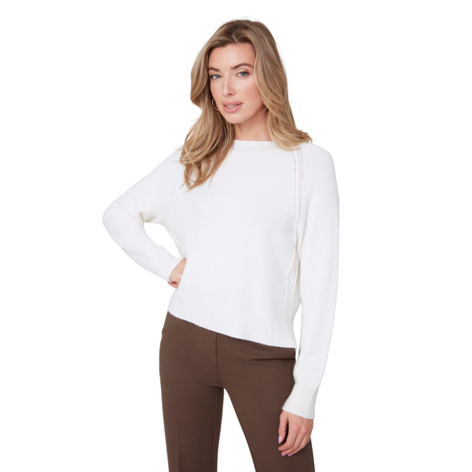Renuar Renuar - Crew Neck Sweater w/ Subtle Stitch Detail