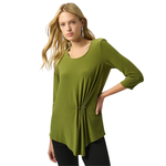 Joseph Ribkoff Asymmetric Gathered Tunic Top