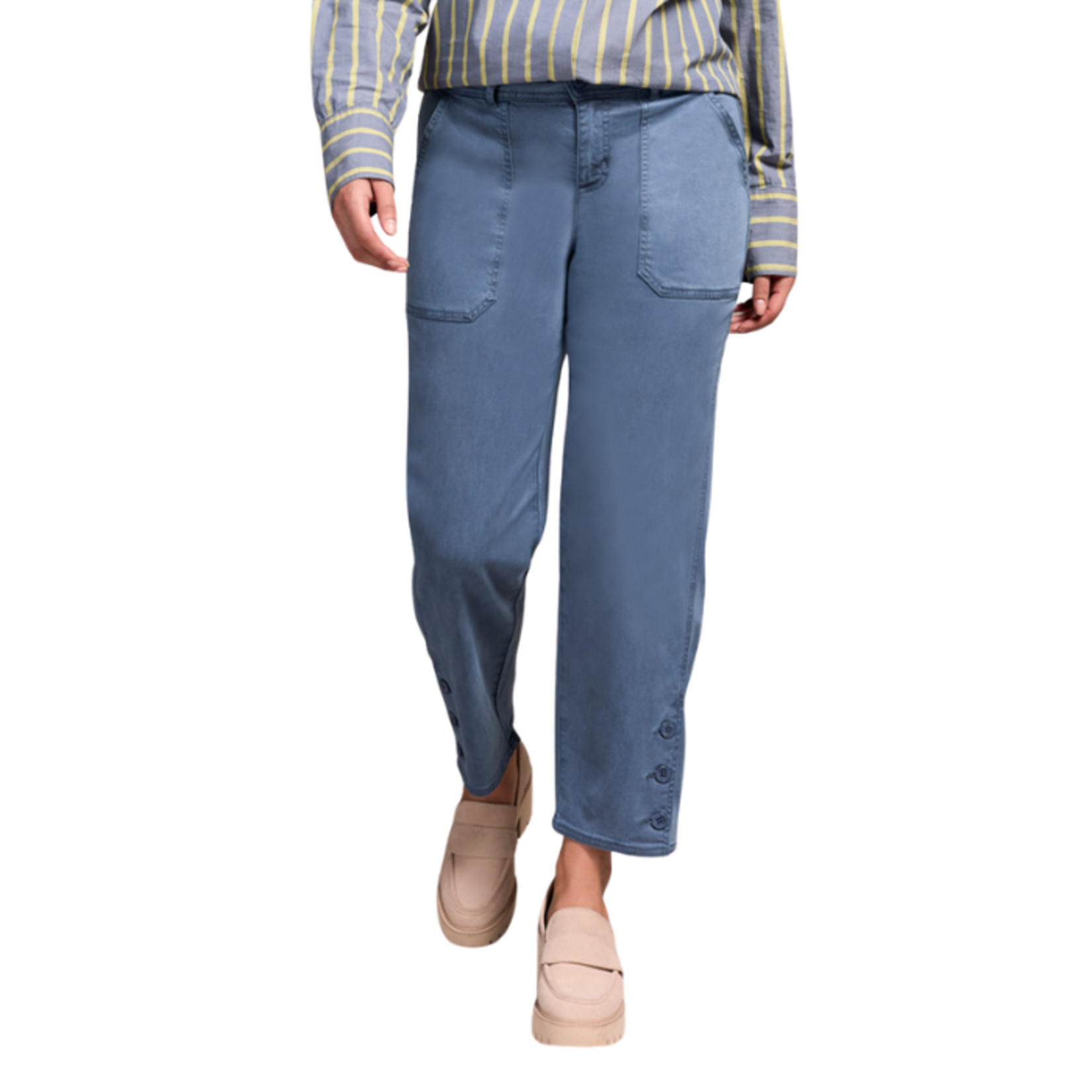 Tribal Tribal - Fly Front Ankle Pant with Button Vent