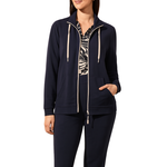 Tribal Technolux Long Sleeve Mock Neck Cardigan
