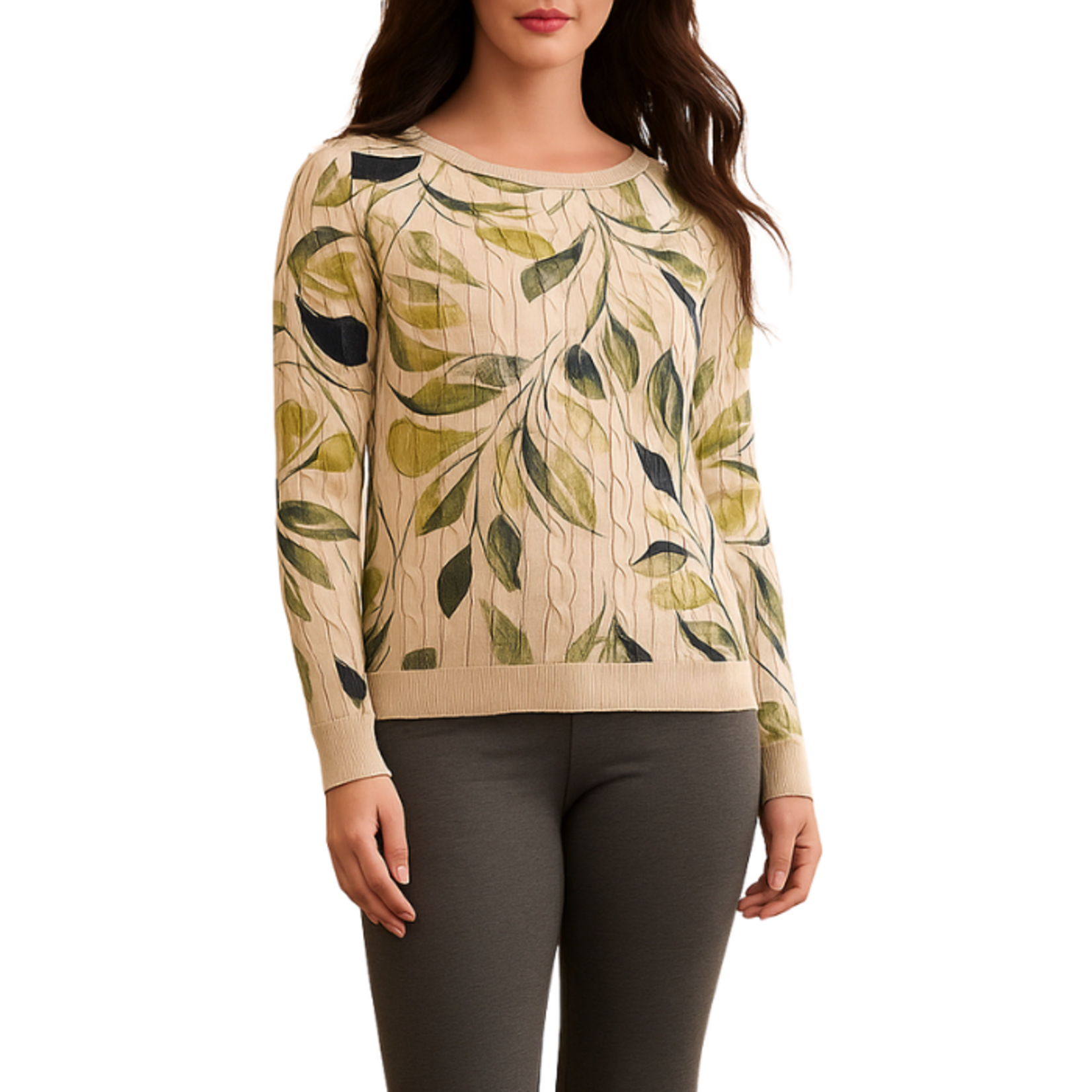 Tribal Tribal - Long Sleeve Crew Neck Sweater