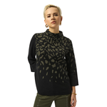 Joseph Ribkoff Jacquard Mock Neck Sweater