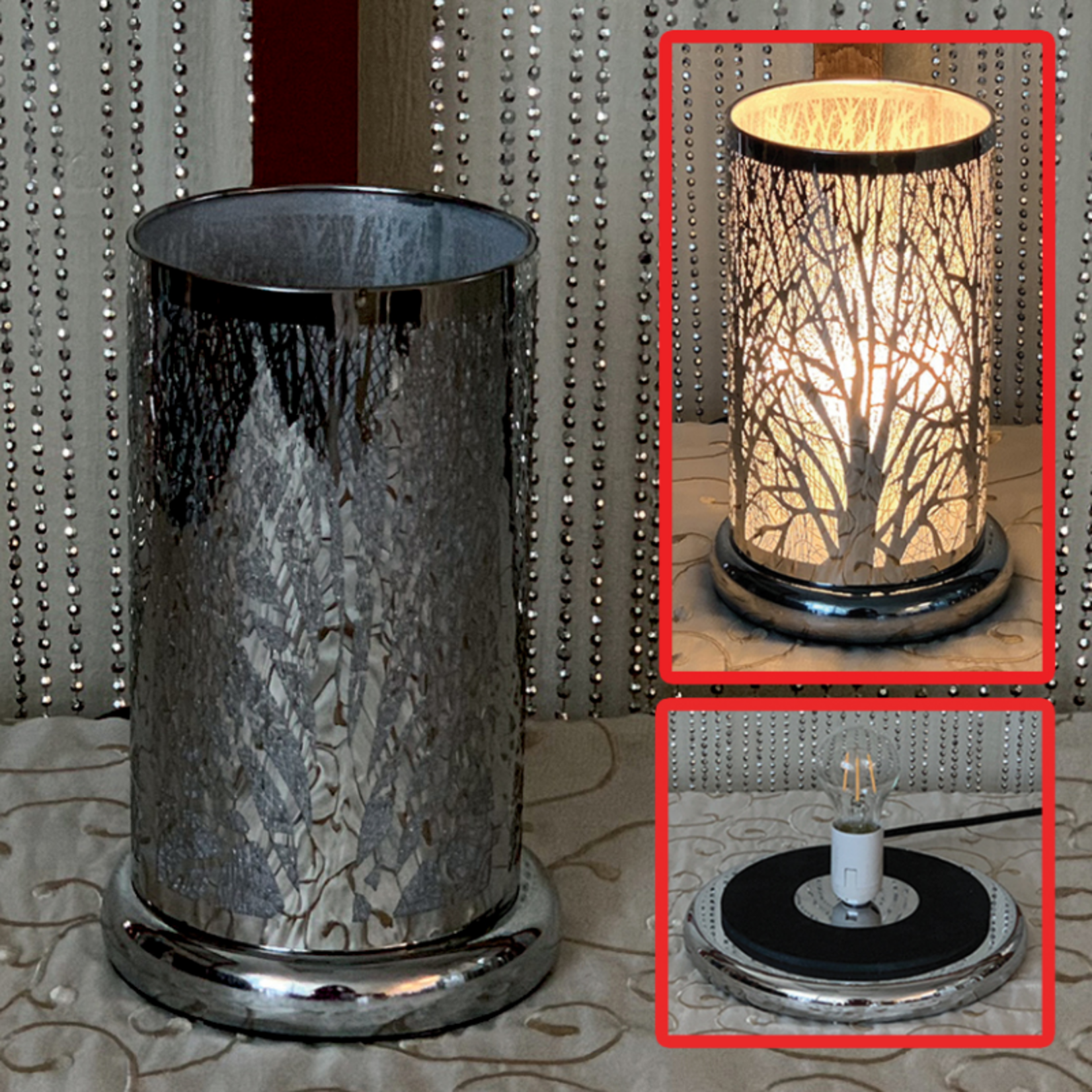 LED Touch Sensor Lamp - Silver Forest LED - 10"H