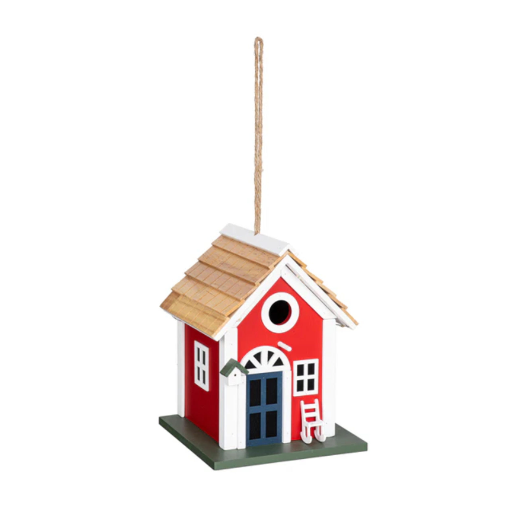 Wooden Solar Bird House, Country Cottage