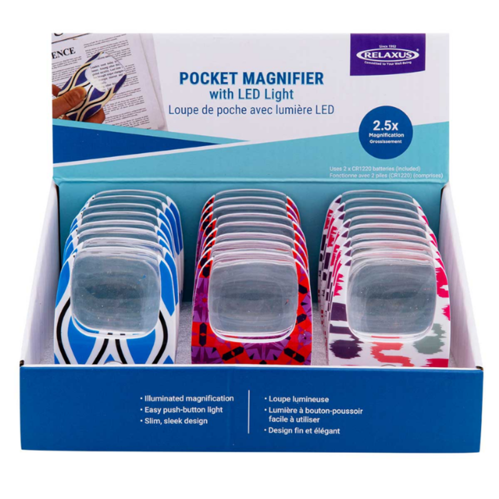 Relaxus LED Pocket Magnifiers - Assorted Styles