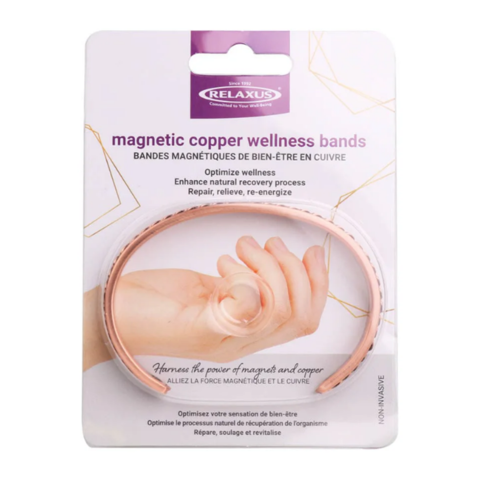 Relaxus Magnetic Copper Wellness Band - Copper Rope