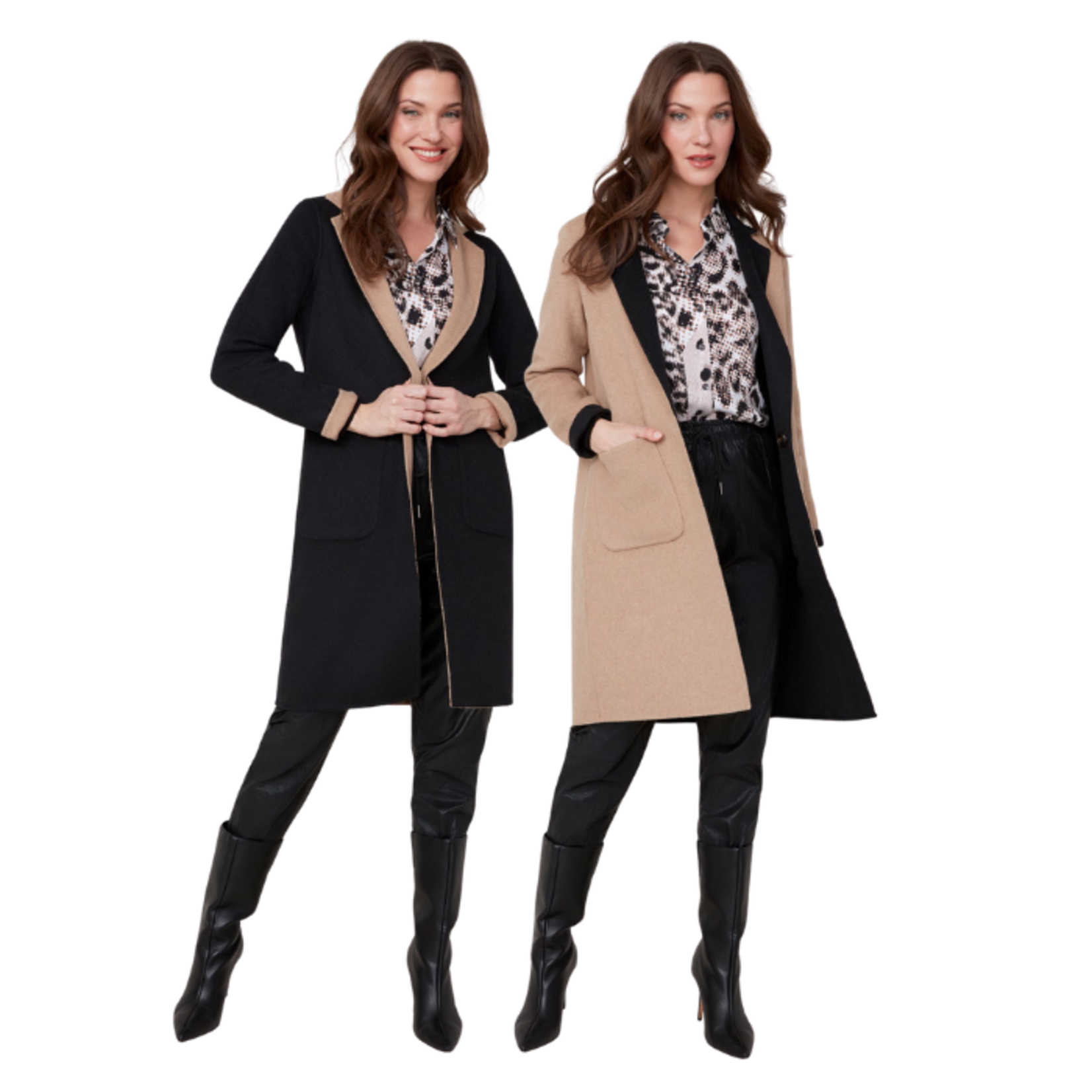 Renuar Renuar - Reversible Knee-Length Coat