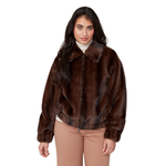Renuar Faux Fur Zip-Front Jacket